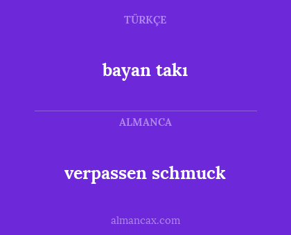 verpassen schmuck - bayan takı