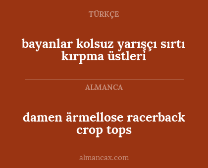 damen ärmellose racerback crop tops - bayanlar kolsuz yarışçı sırtı kırpma üstleri