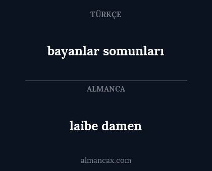 laibe damen - bayanlar somunları
