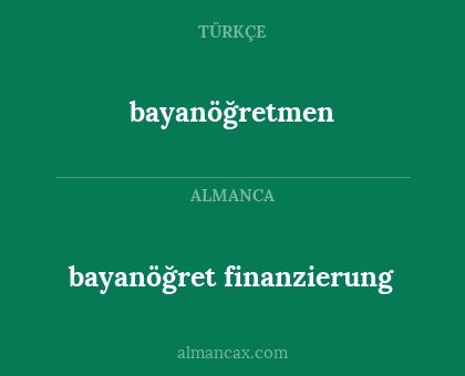 bayanöğret finanzierung - bayanöğretmen