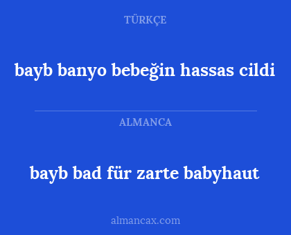 bayb bad für zarte babyhaut - bayb banyo bebeğin hassas cildi