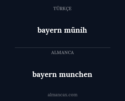 bayern munchen - bayern münih