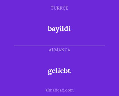 geliebt - bayildi