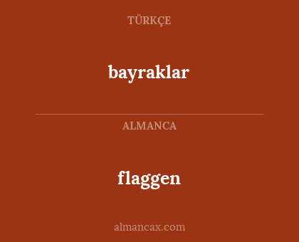 flaggen - bayraklar