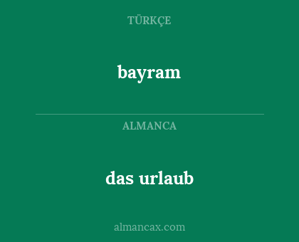bayram - das urlaub