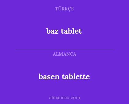 basen tablette - baz tablet