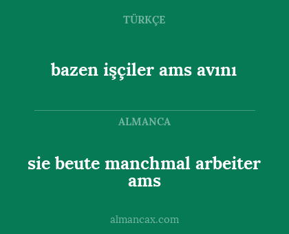 bazen işçiler ams avını - sie beute manchmal arbeiter ams