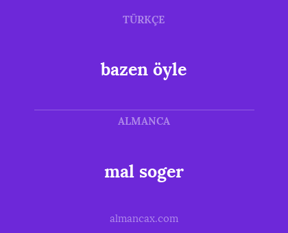 bazen öyle - mal soger