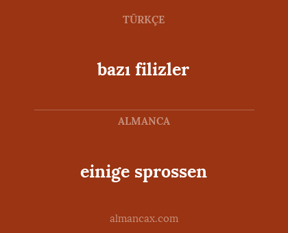 bazı filizler - einige sprossen