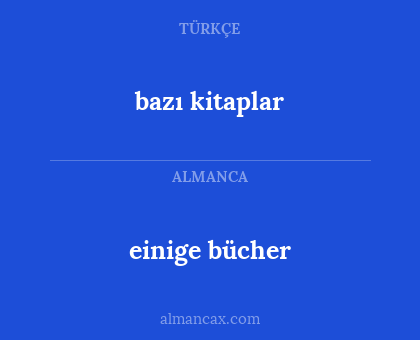 bazı kitaplar - einige bücher