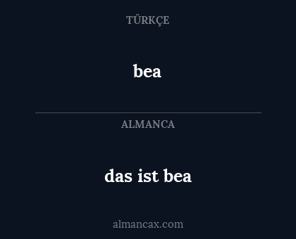das ist bea - bea
