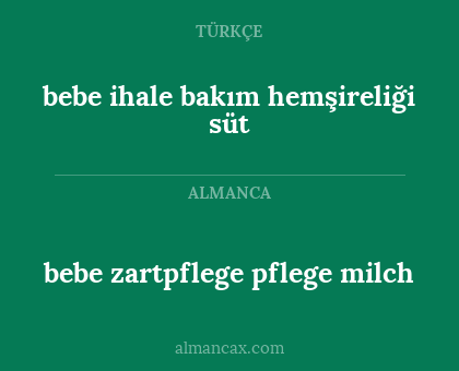 bebe ihale bakım hemşireliği süt - bebe zartpflege pflege milch