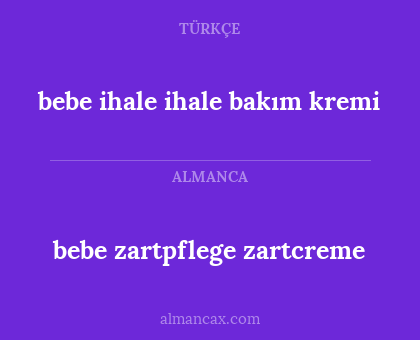 bebe zartpflege zartcreme - bebe ihale ihale bakım kremi