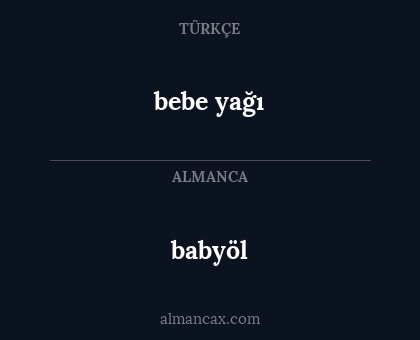 bebe yağı - babyöl