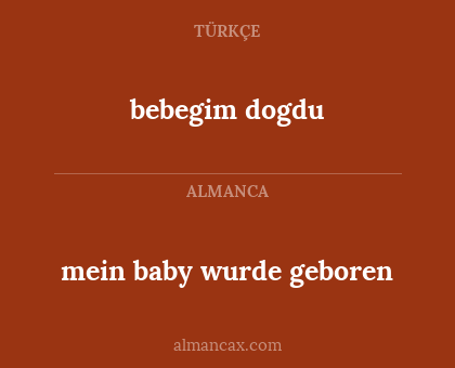 bebegim dogdu - mein baby wurde geboren