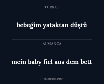 bebeğim yataktan düştü - mein baby fiel aus dem bett