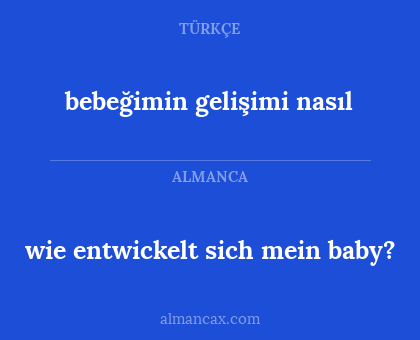 wie entwickelt sich mein baby? - bebeğimin gelişimi nasıl