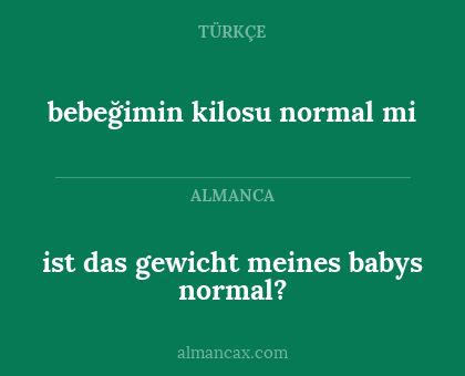 bebeğimin kilosu normal mi - ist das gewicht meines babys normal?