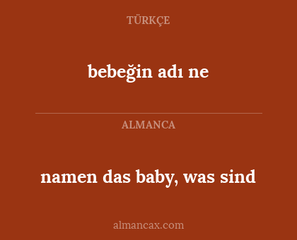 bebeğin adı ne - namen das baby, was sind