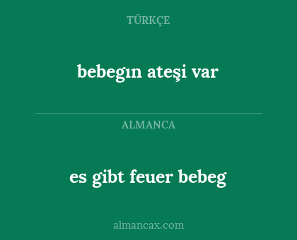 bebegın ateşi var - es gibt feuer bebeg