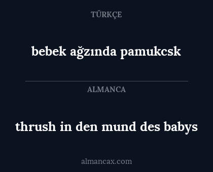 bebek ağzında pamukcsk - thrush in den mund des babys