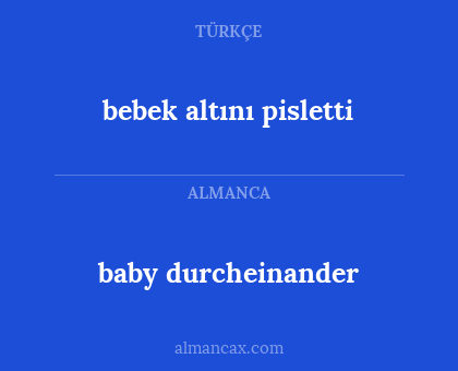 baby durcheinander - bebek altını pisletti