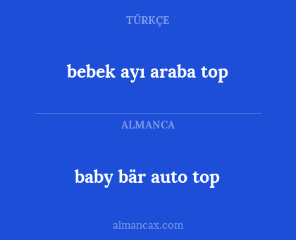 baby bär auto top - bebek ayı araba top