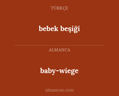 bebek beşiği - baby-wiege