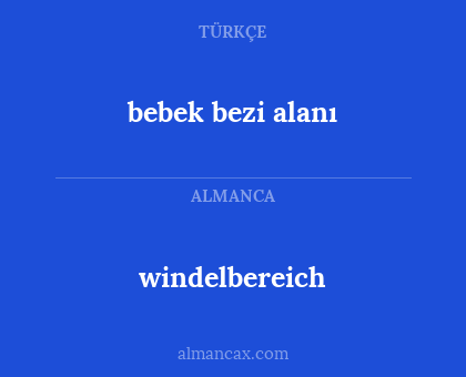 bebek bezi alanı - windelbereich