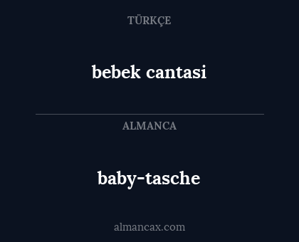 baby-tasche - bebek cantasi