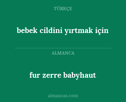 fur zerre babyhaut - bebek cildini yırtmak için