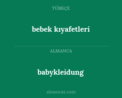 babykleidung - bebek kıyafetleri