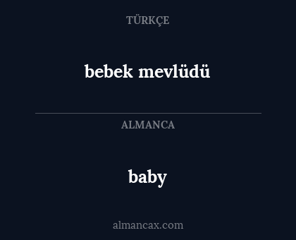 baby - bebek mevlüdü