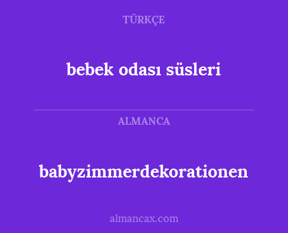bebek odası süsleri - babyzimmerdekorationen
