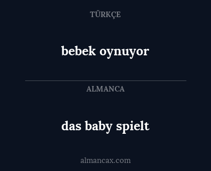 bebek oynuyor - das baby spielt