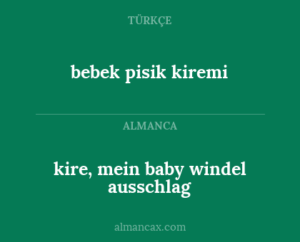 bebek pisik kiremi - kire, mein baby windel ausschlag