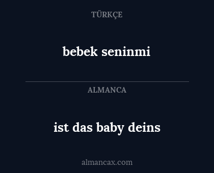 bebek seninmi - ist das baby deins