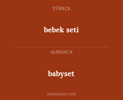 bebek seti - babyset