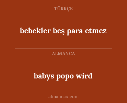 babys popo wird - bebekler beş para etmez