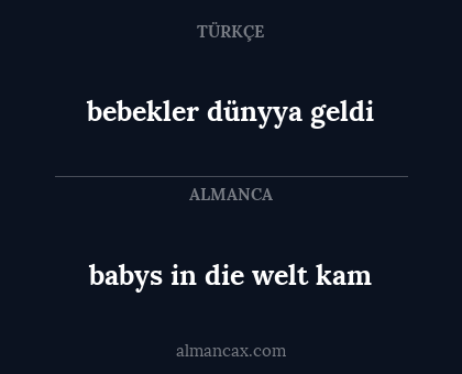 bebekler dünyya geldi - babys in die welt kam