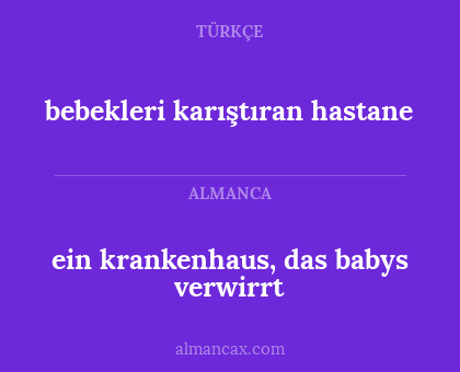 bebekleri karıştıran hastane - ein krankenhaus, das babys verwirrt