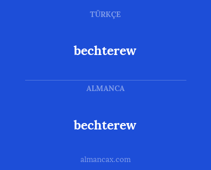bechterew - bechterew