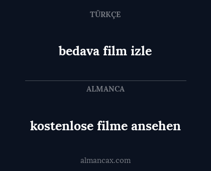 bedava film izle - kostenlose filme ansehen