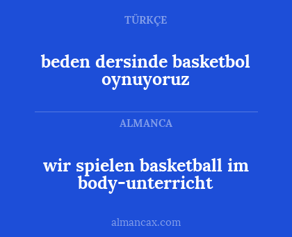 wir spielen basketball im body-unterricht - beden dersinde basketbol oynuyoruz
