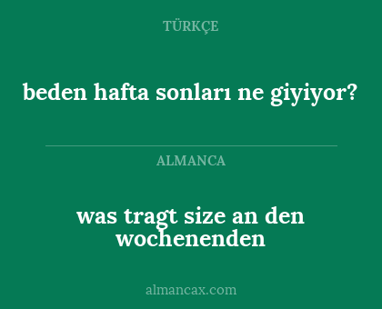 beden hafta sonları ne giyiyor? - was tragt size an den wochenenden