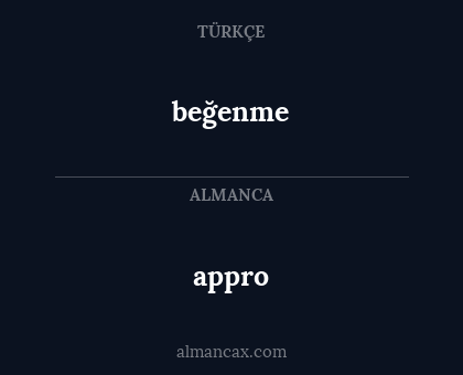 appro - beğenme