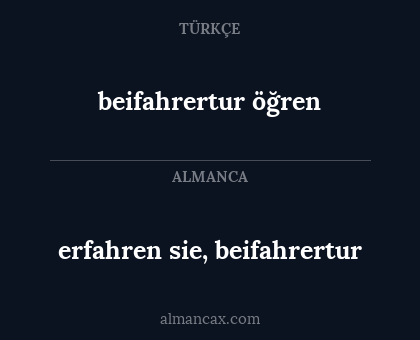 beifahrertur öğren - erfahren sie, beifahrertur