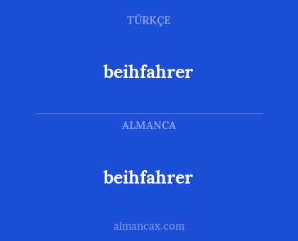 beihfahrer - beihfahrer
