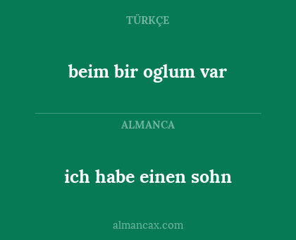 ich habe einen sohn - beim bir oglum var