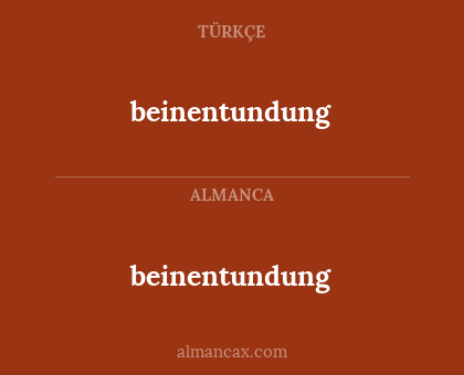 beinentundung - beinentundung